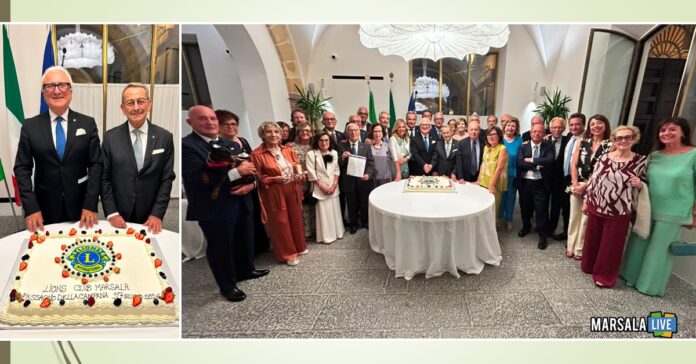 Cerimonia del Lions Club Marsala per la 67ª Charter e il passaggio della campana