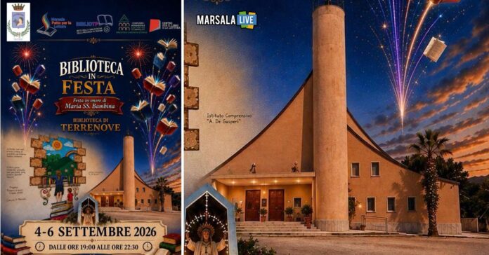 Locandina di Biblioteca in Festa alla Biblioteca di Terrenove-Bambina dal 4 al 6 settembre 2026