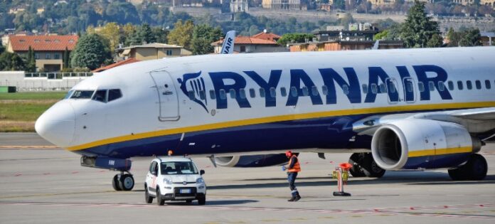 Aereo Ryanair coinvolto nella vicenda dei ricorsi sul volo Bergamo-Trapani FR4698